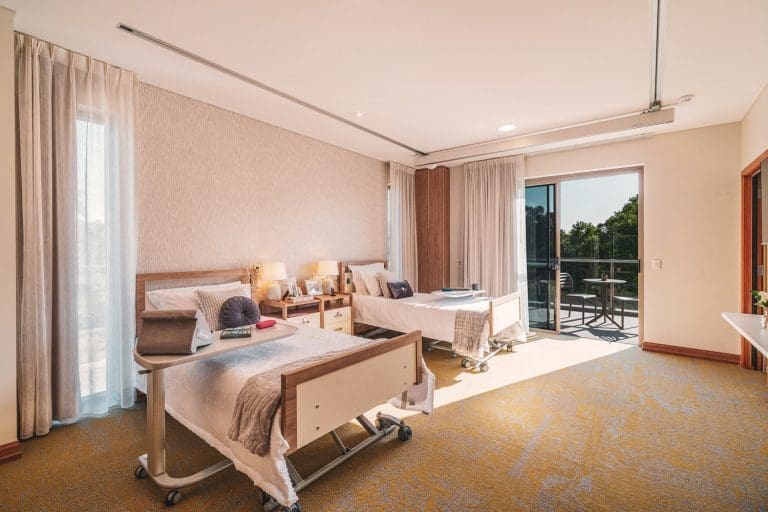 Aged care suite in a twin-share configuration