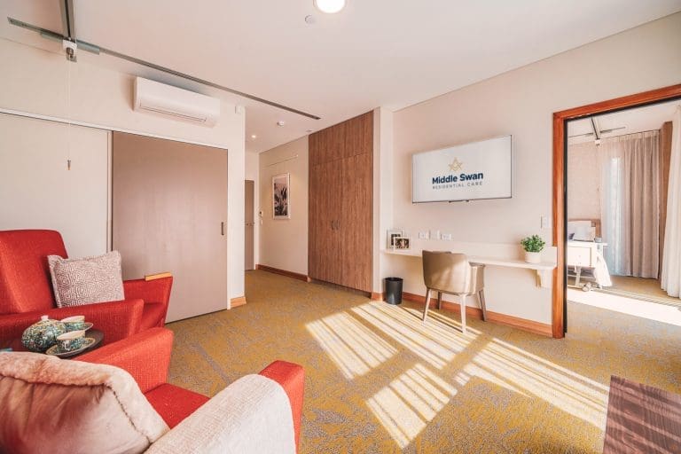 Aged care suite living room configuration