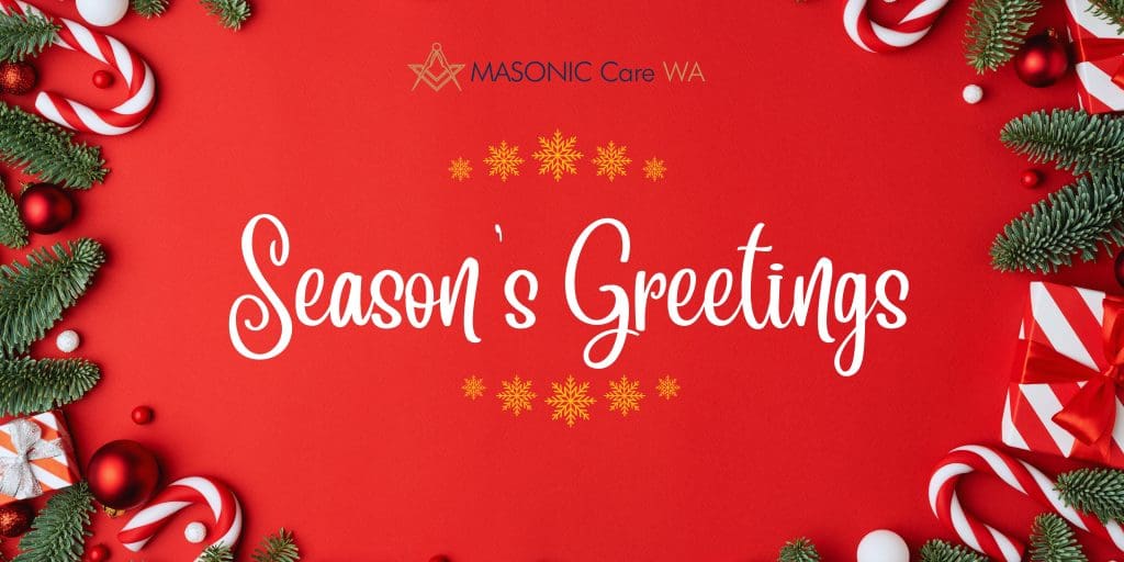 Green Red and Gold Photocentric Seasons Greetings Banner 1